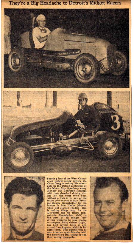 Motor City Speedway - 1930S ARTICLE FROM JIM HEDDLE